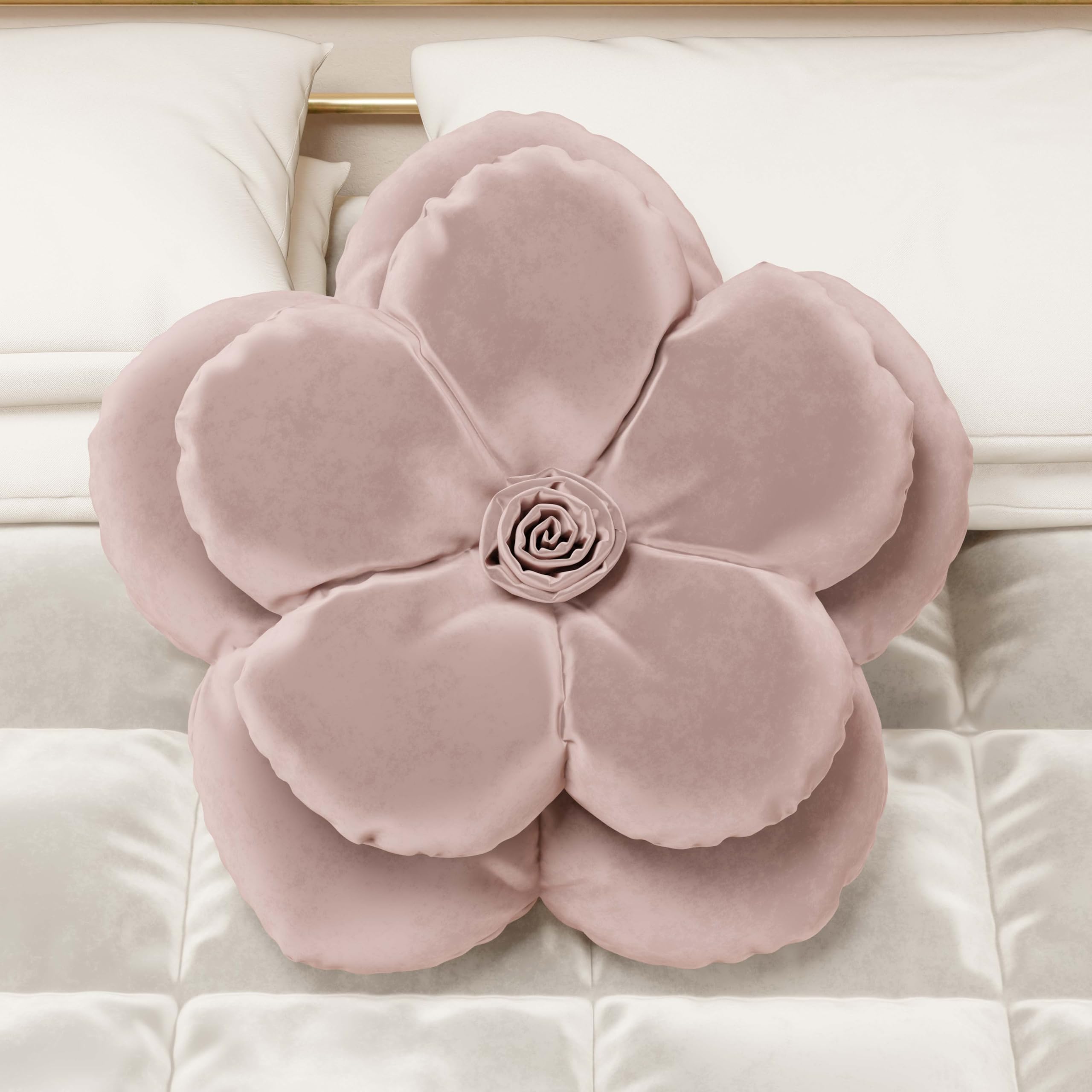 Cuscino Morbido Per Divano 2 Cuscini Decorativi A Forma Di Fiore - Peluche Rosa E Blu, Per Divano E Camera Cuscino Peluche Fiore D'oca