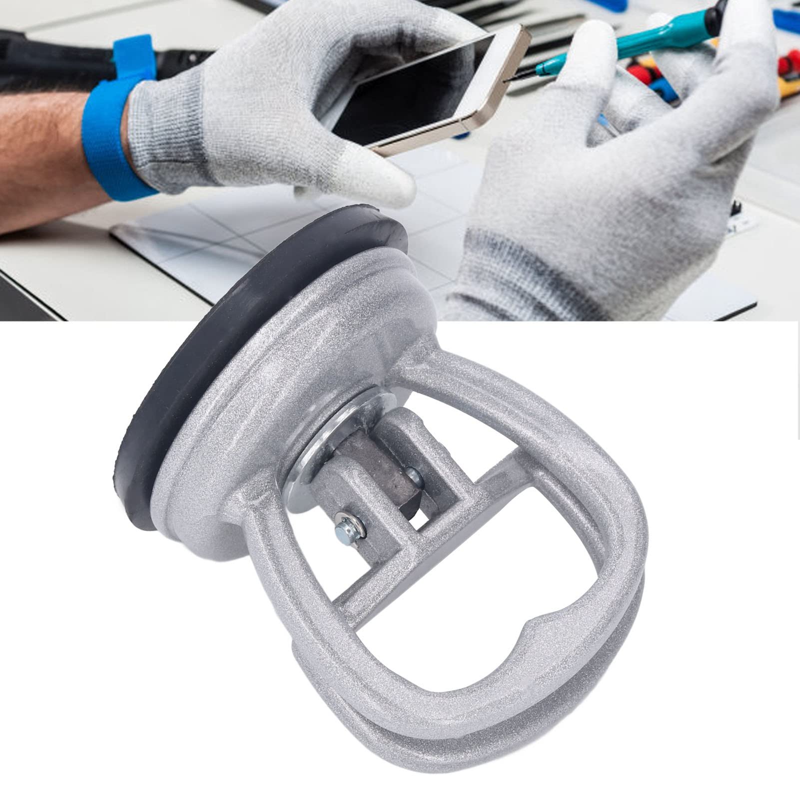 Heavy Duty Aluminum Alloy Rubber Vacuum Suction Cup Lifter for Glass, Floor, Tile, Car. Ideal for Concave and Convex Surfaces, Convenient and Efficient Handling