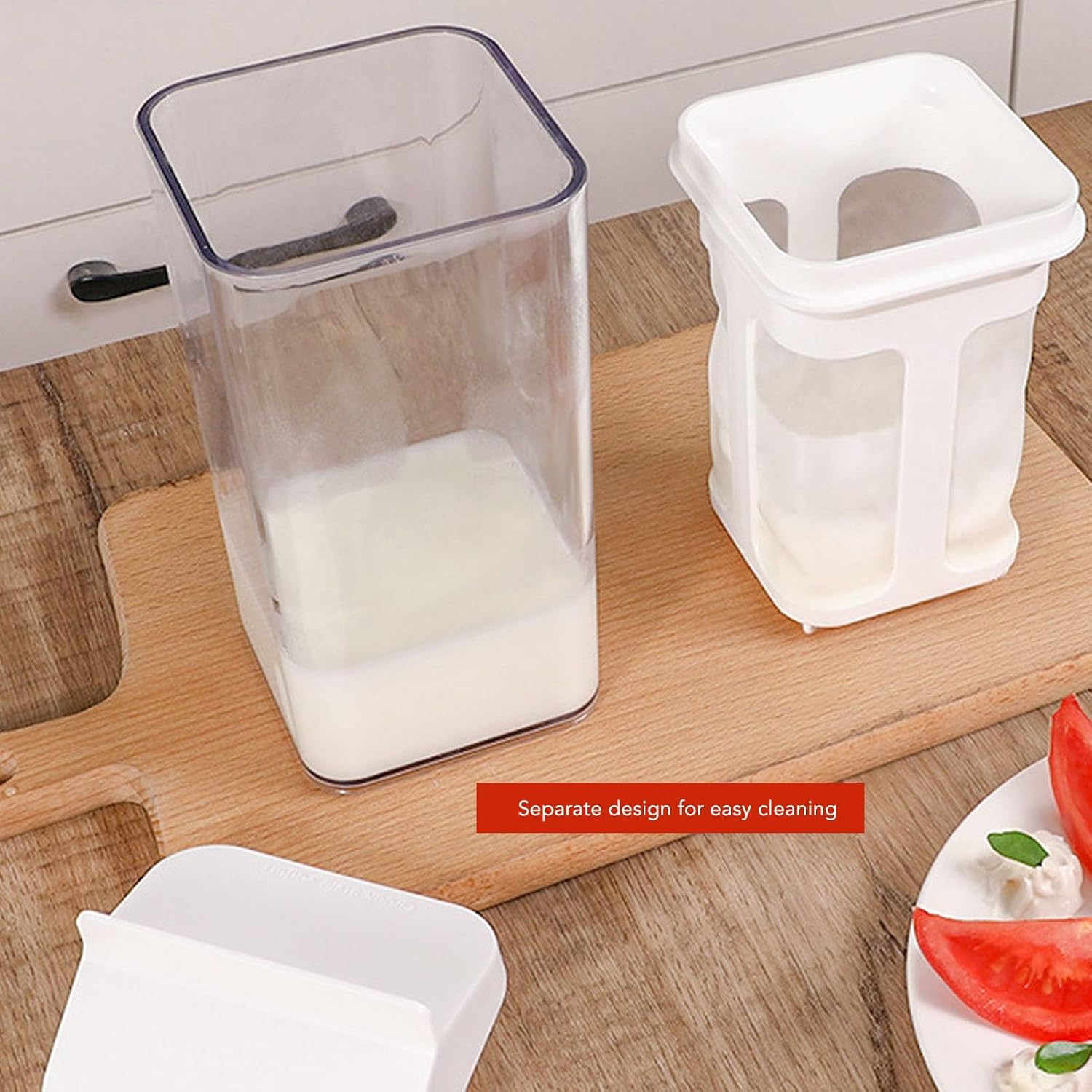 Hilitand Yogurt Strainer Yogurt Filter Cheese Maker with 1100ml Fine Mesh 80 Holes for Greek Nut Milk Tea Kitchen