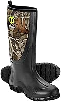 TideWe Men's Waterproof Rubber Hunting Boots: 6mm Neoprene, Steel Shank, Multi-Season Traction for Rain, Mud & Snow (Black, Brown, Camo)