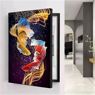 Creative Hanging Picture Wall Mounted for Breaker Decorative Power Box Switch Power Box Switch Electric Meter Cover Hide Paintings(C,35x45cm)