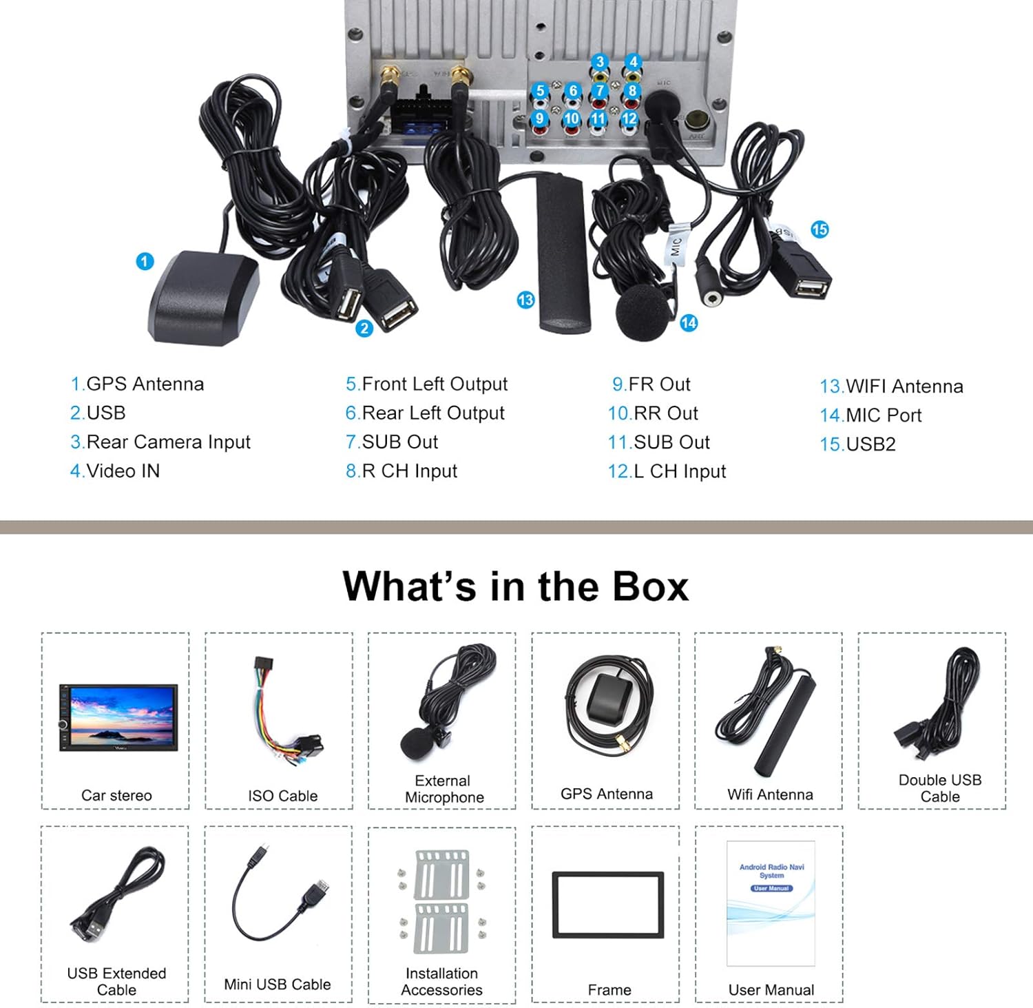 Review Product Vanku Android 10 Car Stereo Double Din with GPS Navigation, WiFi, Fast Boot, Support Android Auto, Backup Camera, 7 Inch Touch Screen