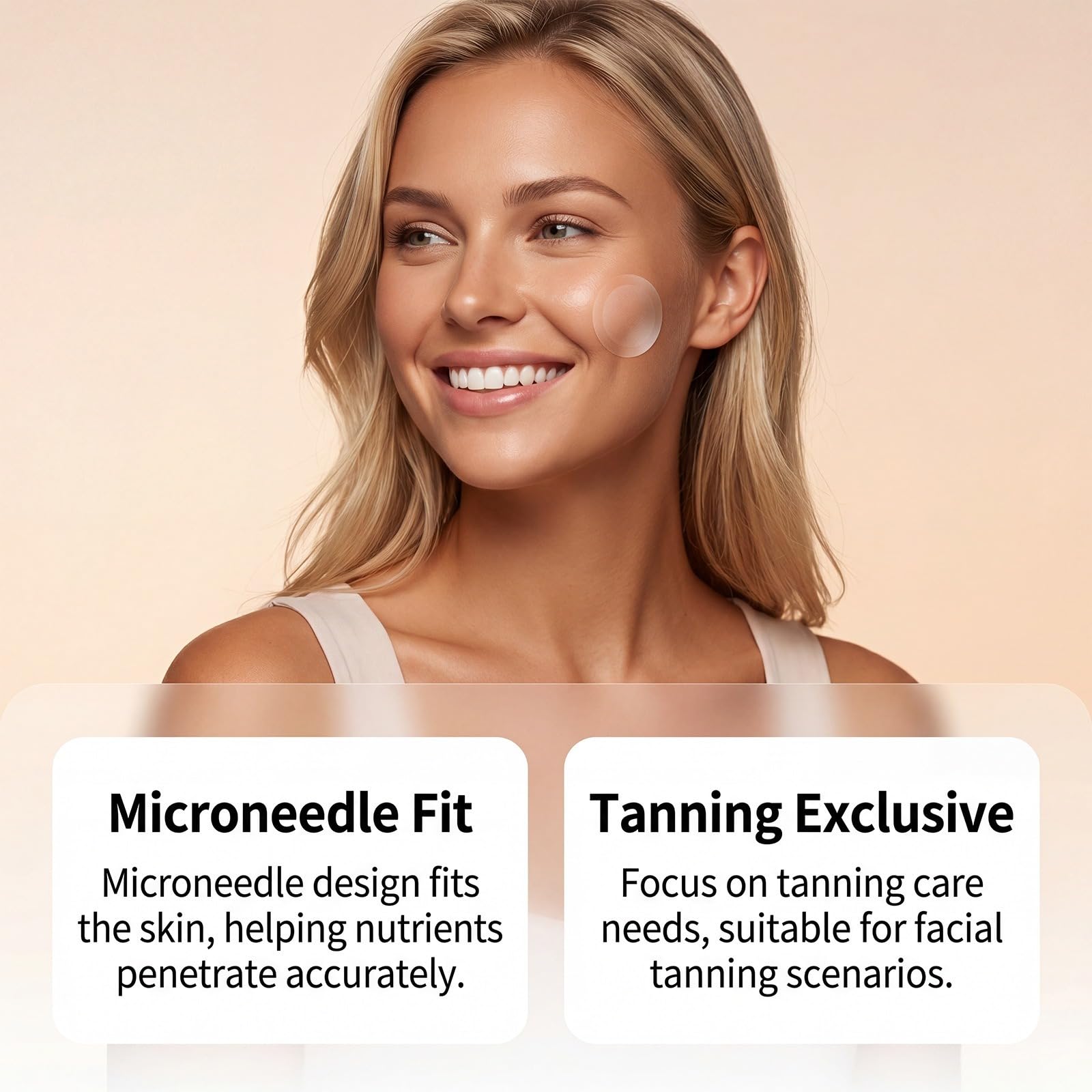 SUN-FREEMICRO-NEEDLE PATCH, Autoabbronzante per Unisex, Natural Bronze Finish, Even Complexion, Anti-Orange Hue, Hydrating Formula Suits All Epidermis