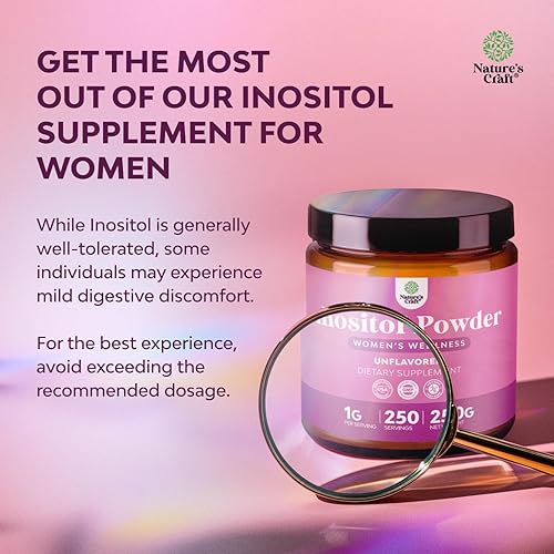 Miniatura 4 de Suplemento de mio-inositol y D-chiro inositol para mujeres, suplementos de SOP para apoyo menstrual, salud reproductiva y equilibrio hormonal,
