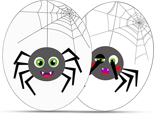 Iconikal Juego de 2 piezas para asiento de inodoro de Halloween, diseño de araña divertida de 11.2 x 13 pulgadas, decoración de baño extraíble, tapa