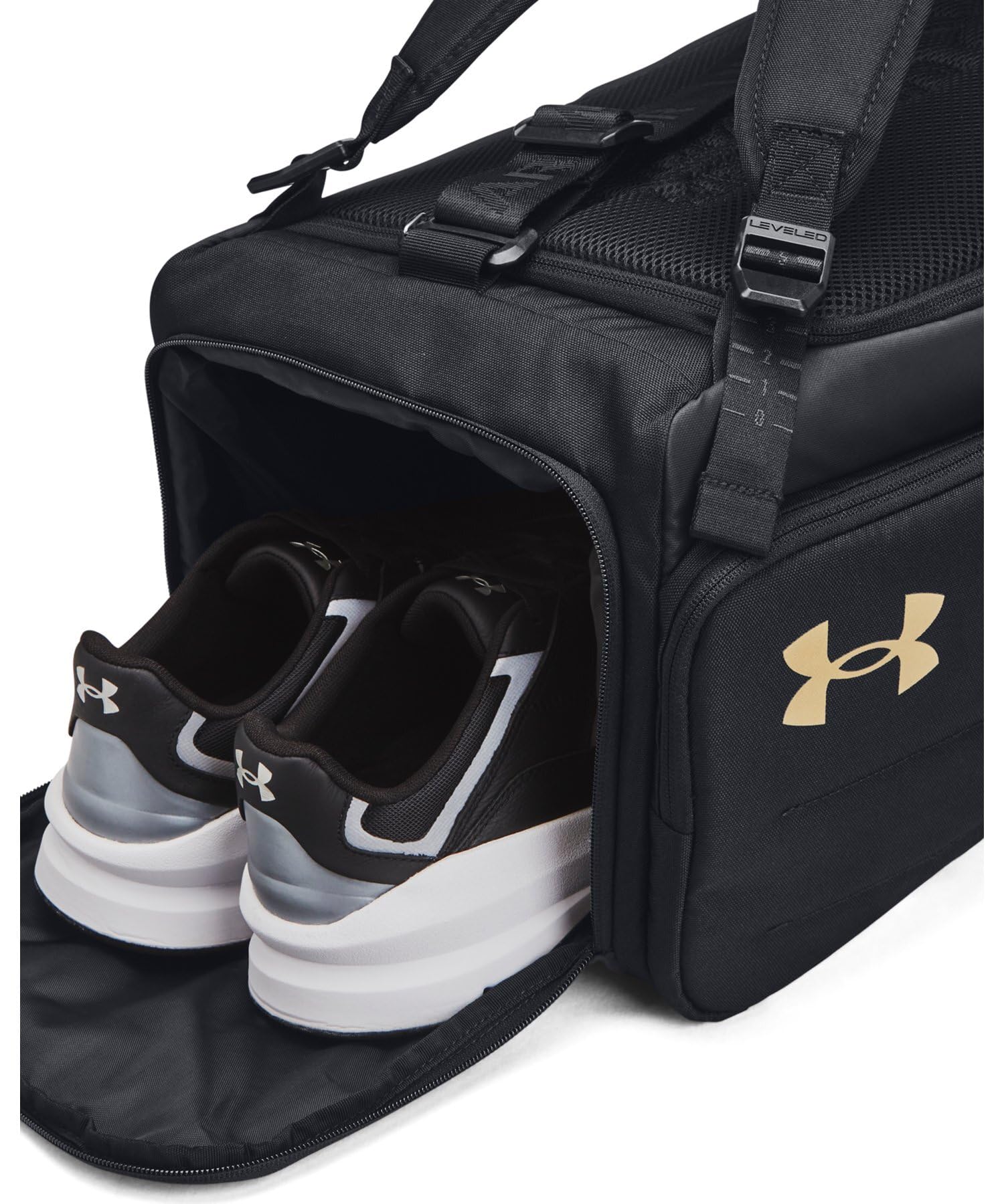 Under Armour Contain Duo Torby sportowe dla dorosłych, unisex, czarne, rozmiar S, Czarny / / Metaliczny Złoty, S