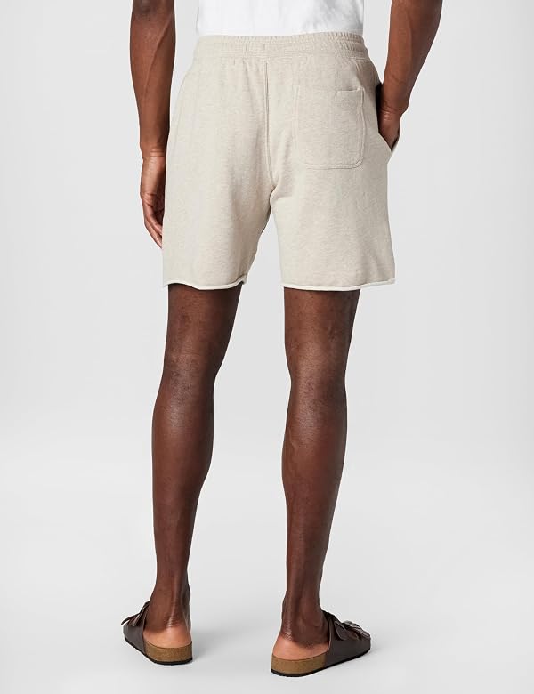 PAIGE Men's Ruiz Terry Drawstring Short, Heathered Oatmeal by PAIGE - Image 4