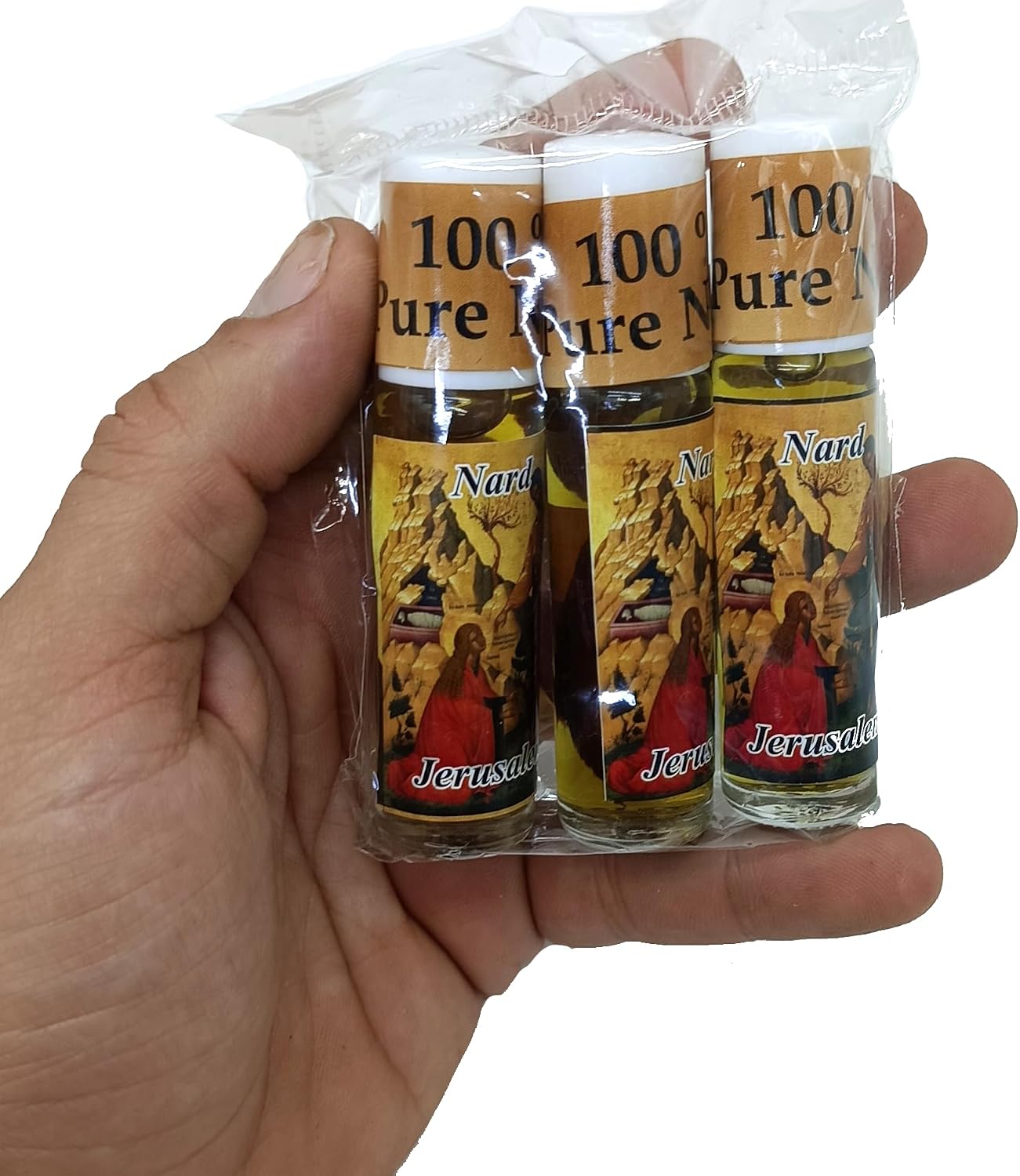 Zuluf Nard Anointing Oil Set of 3 – Holy Land Blessing Oil from Jerusalem Israel, Biblical Prayer & Worship Oil Christian Church Gift for Pastors, Priests, Rabbi & Clergymen