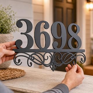House Numbers for Outside Address Numbers for House Metal Address Signs for Houses Custom House Number Sign Address Plaques for Modern Metal House Numbers Plaques House Sign for Outside