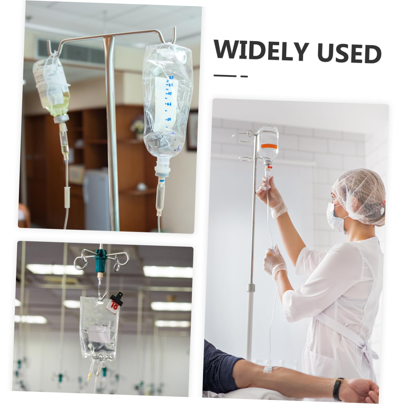 HOMSFOU Gancio Portaflebo in Plastica 11.22In Gancio Per Supporto Infusione Clinica Accessorio Per Asta Portaflebo Ospedaliero Facile Da Installare