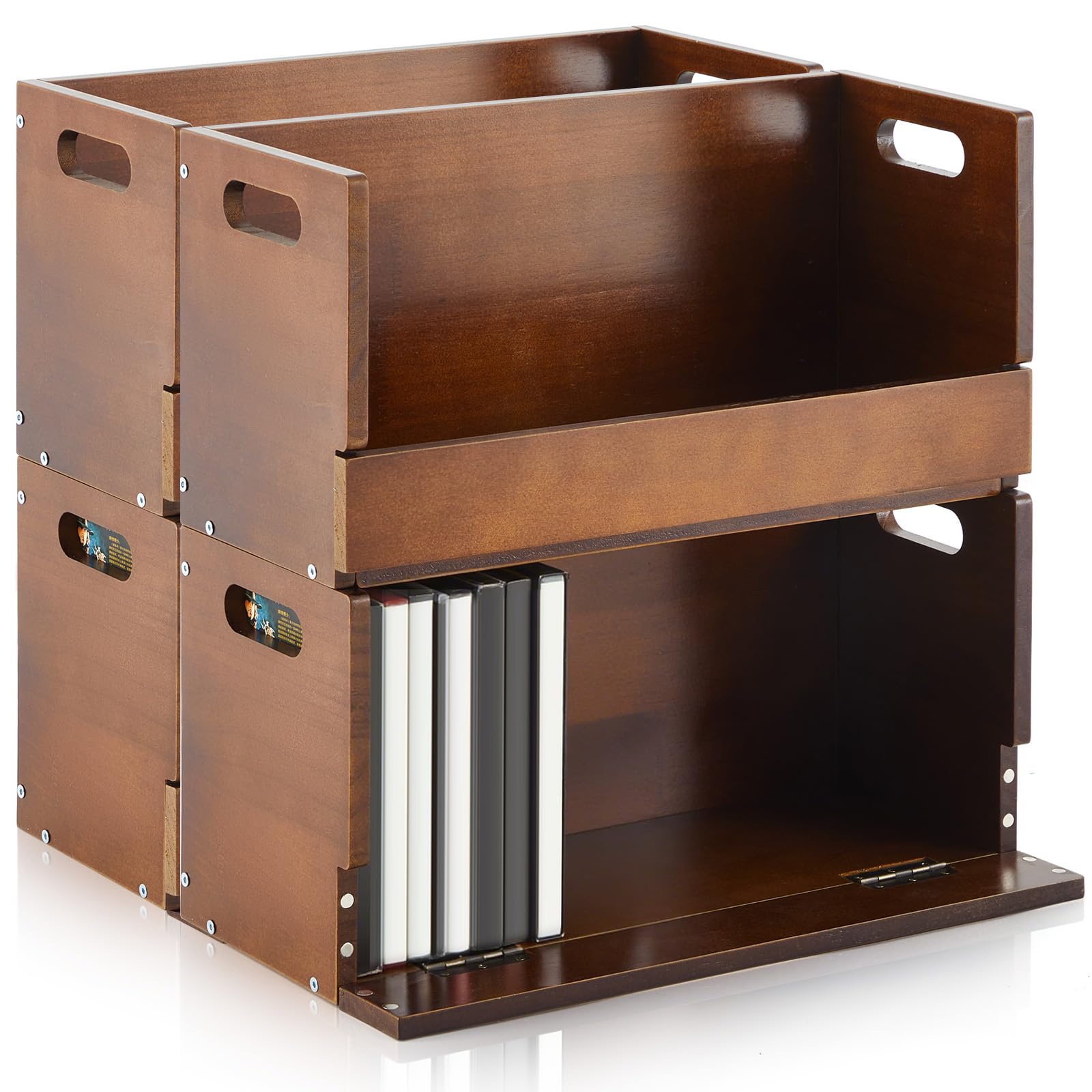 Amazon.com: CroBlissful 4 Pack Wooden DVD Storage Shelf,Holds 104
