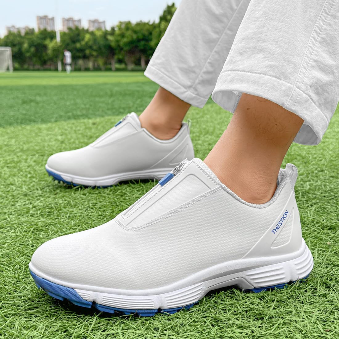 [YOMIN SONGU] ゴルフシューズ メンズ スパイク防水 幅広甲高 おしゃれ レジャーゴルフトレーニングシュー