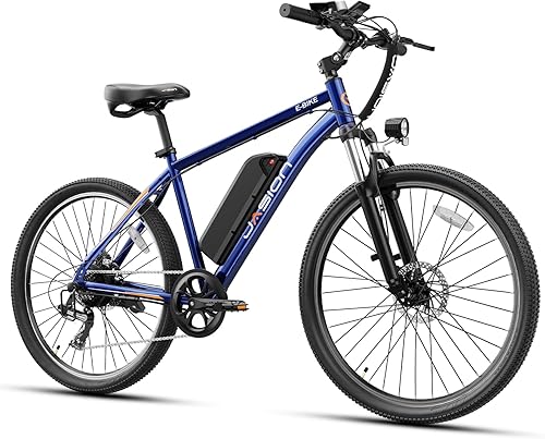 Jasion EB5 Electric Bike for Adults with Peak 1000W Brushless Motor, 40Miles 20MPH Commuting Electric Mountain Bike with 360Wh Removable Battery,