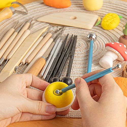 Miniatura 8 de 23 herramientas de arcilla para esculpir, herramienta de modelado de cerámica y cerámica, juego de herramientas de cerámica, kit de herramientas de
