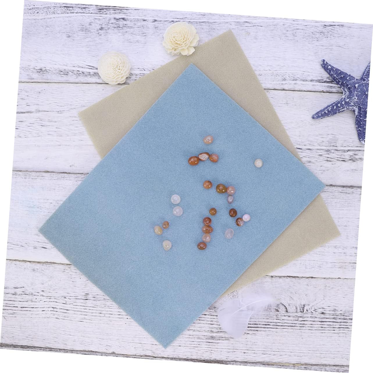 STOBOK 40pcs Non- Bead Mats for Jewelry Making - Lightweight Flocking Material Cushions Hands While Stringing Beads Random Colors