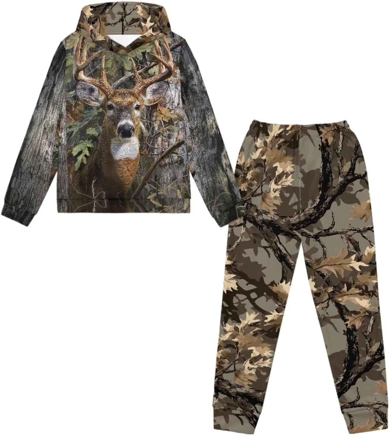 Xpyiqun Tracksuits for Girls 5-12 Years Graphic Hoodies and Joggers Sweatpants 2 Piece Clothing Set Kids Long Sleeve