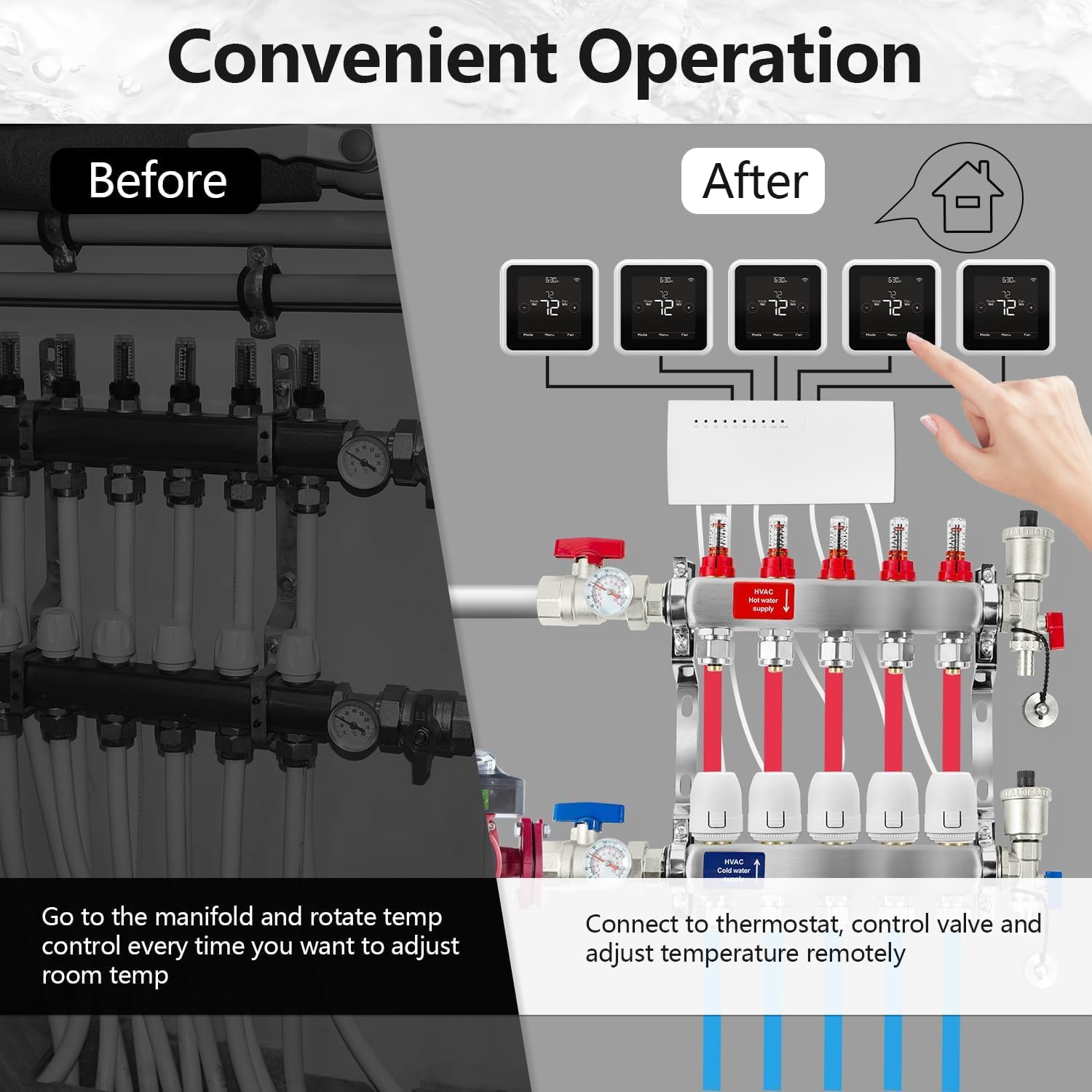 Actuator Motor NC 230V 2W Electric Thermal Actuator Floor Heating