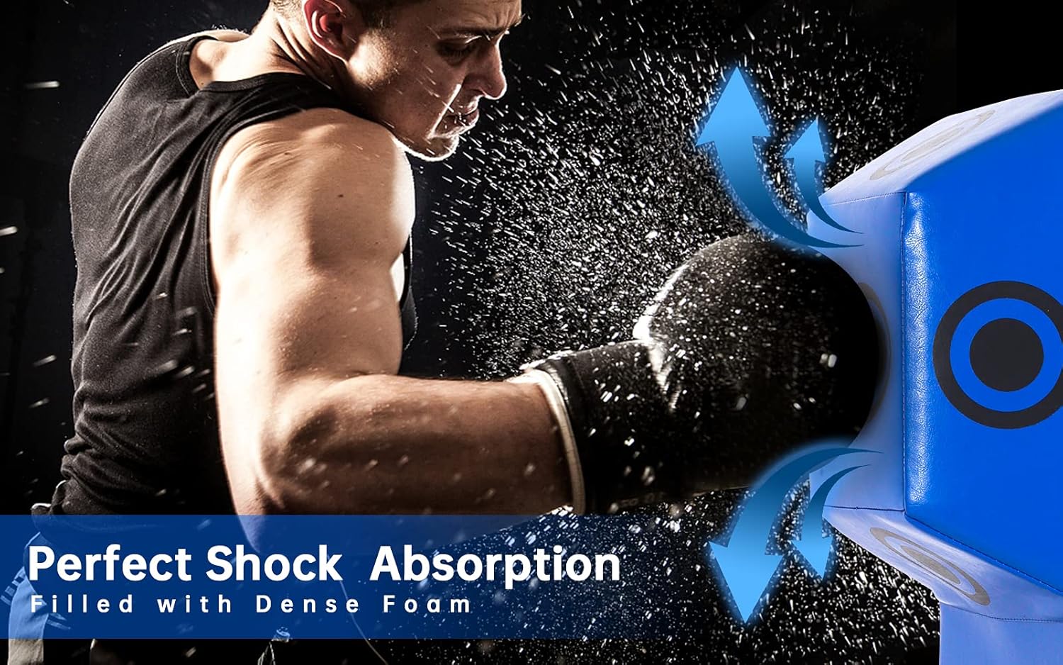 HOTSYSTEM Wall Mount Uppercut Boxing Bag Heavy Punching Bag for Muay Tai, Home Punching Workout and Gym Boxing Training, Blue : Sports & Outdoors