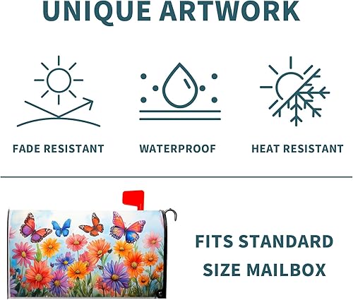 Miniatura 229 de Funda para buzón de águila calva con bandera estadounidense, tamaño estándar, 18 x 21 pulgadas, patriótica, impermeable, para buzón de correo