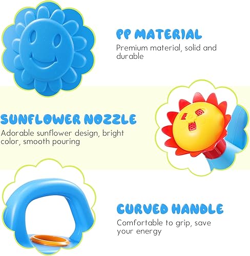 Miniatura 3 de 2 unids Regadera Juguetes Sol Flor Dibujos Animados Hervidores de riego Juguete Jardín Regadera Plástico Cubo de riego Planta Rociador de Plantas