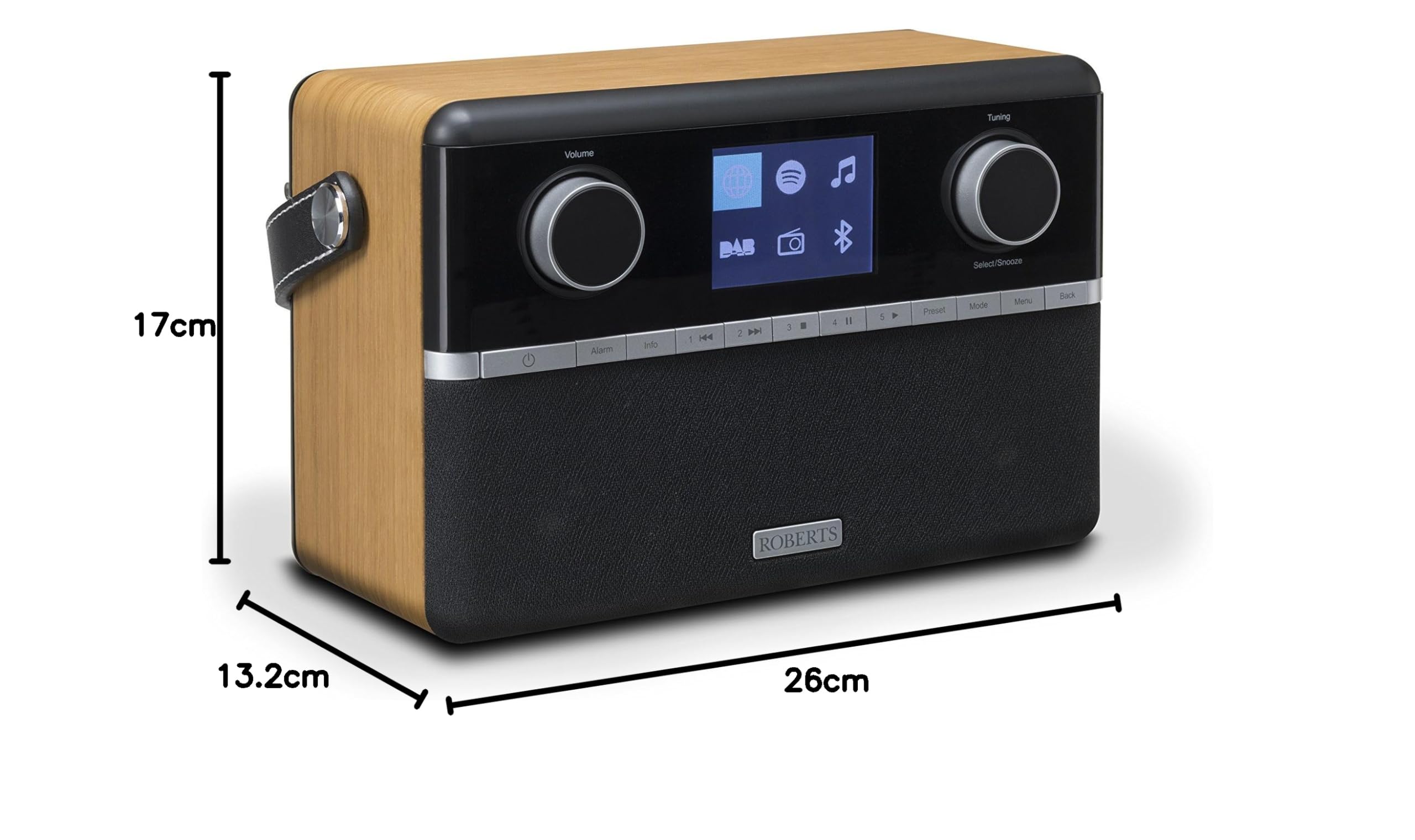 Roberts Radio Stream 94i Stéréo Internet Radio WiFi/Bluetooth Bois - Cerise