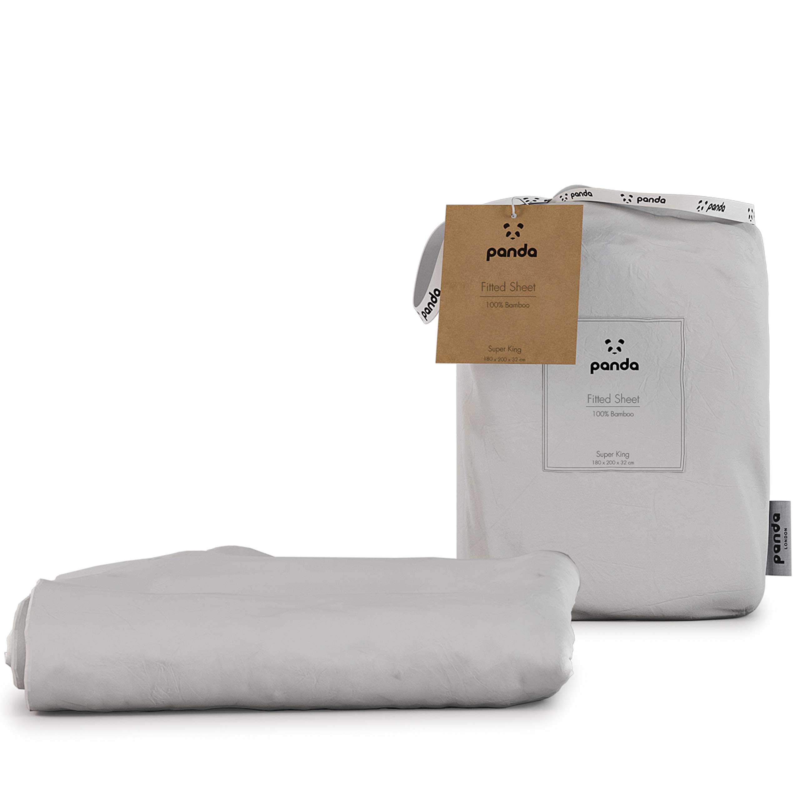Panda® 100% Bamboo Organic Duvet Cover - UK Super King, Pure White | Breathable, Hypoallergenic, Antibacterial | High Thread Count | Natural Choice for Skin & Hair | Thermoregulating, Quality Sleep