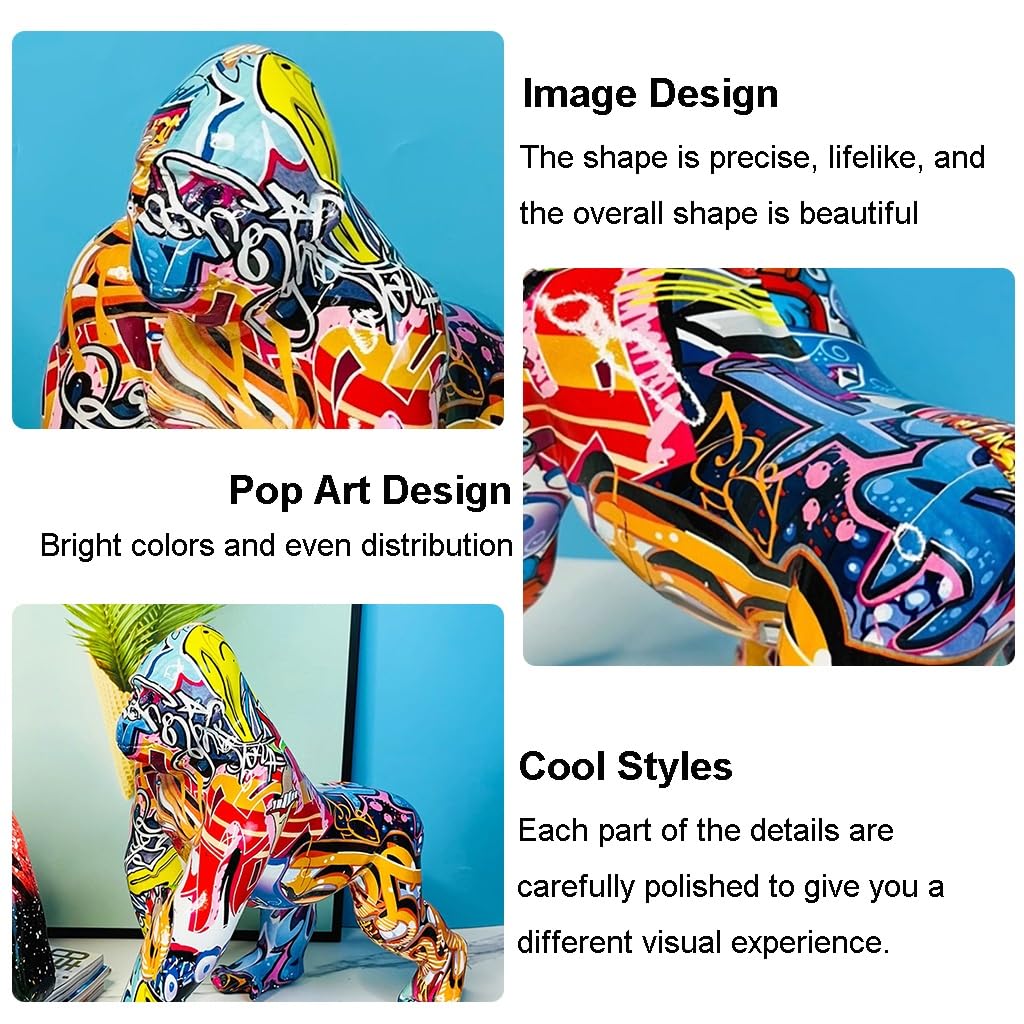 Estátua De Resina Abstrata Pantera Negra Animal Geométrica Decoração - Foto 4