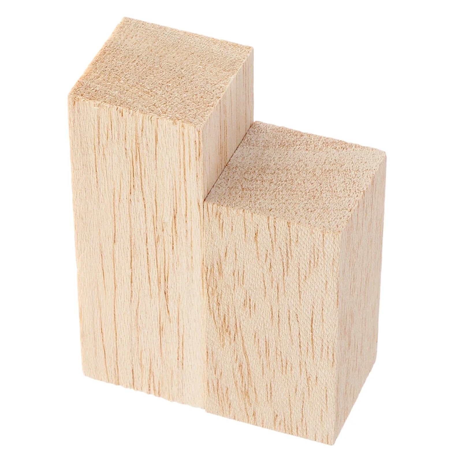 5 piezas de palitos madera balsa 80/60 mm, sin terminar, for manualidades en, rectangulares, bloques espiga 30 x Para Tallar Madera Kit(30x30x60mm)