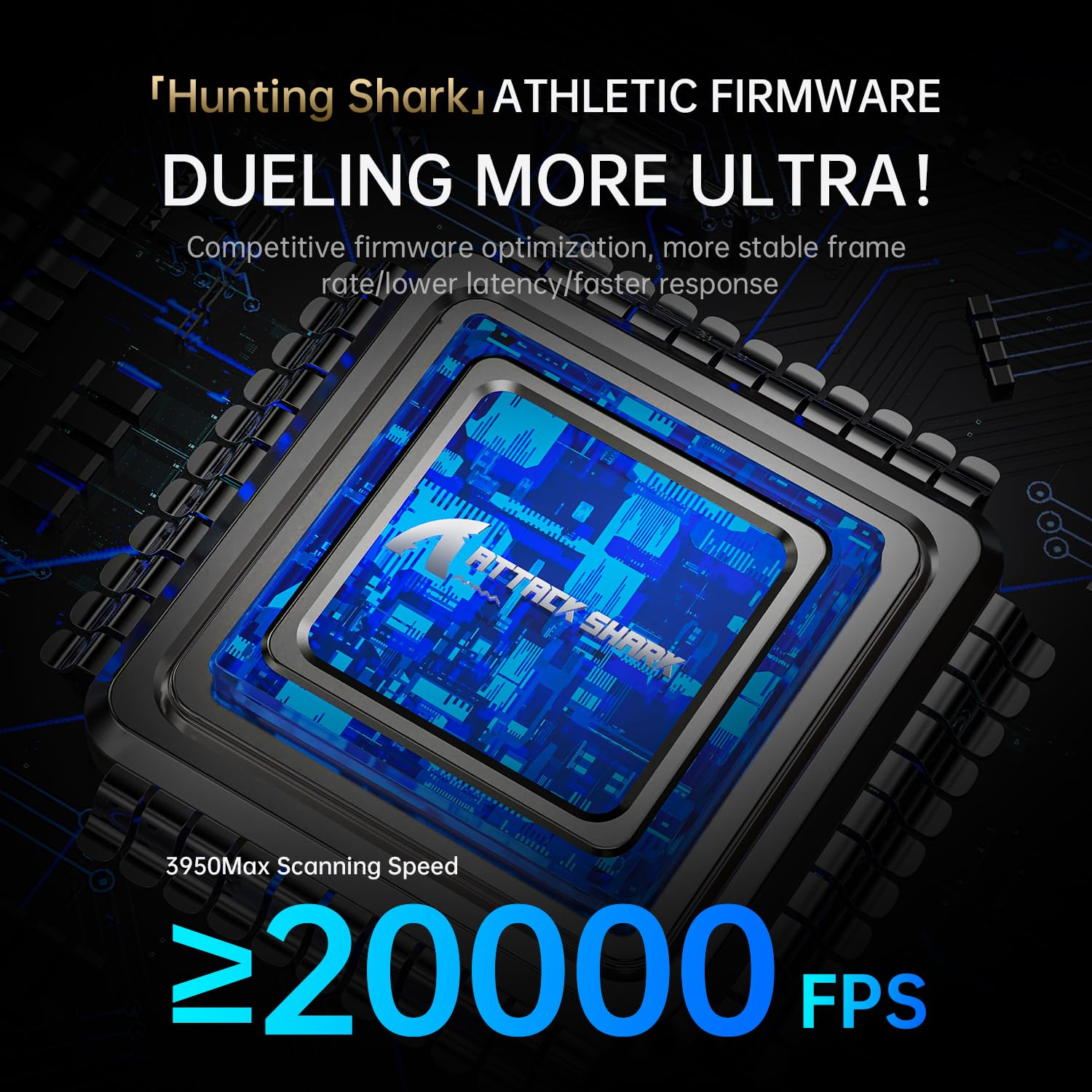 ATTACK SHARK X8ULTRA Mouse for Large Hand, 55g Superlight, PixArt PAW3950MAX Gaming Sensor, BT/2.4G Wireless/Wired, Adjustable dpi up to 42000, 500mAh Battery (Black)