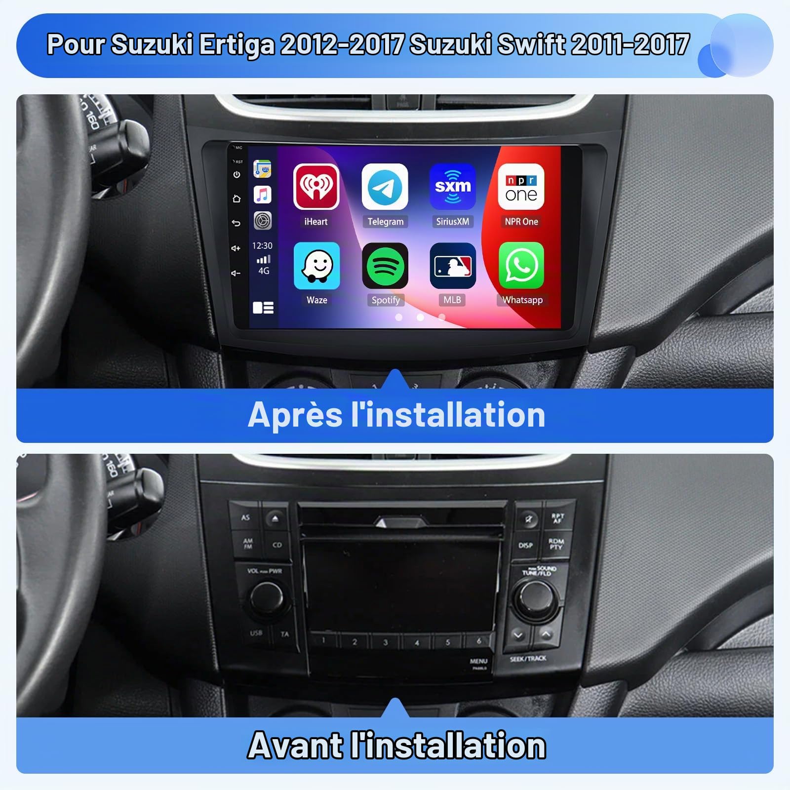 Inefala 4+64G 9'' Android 15 Radio pour Suzuki Ertiga Suzuki Swift