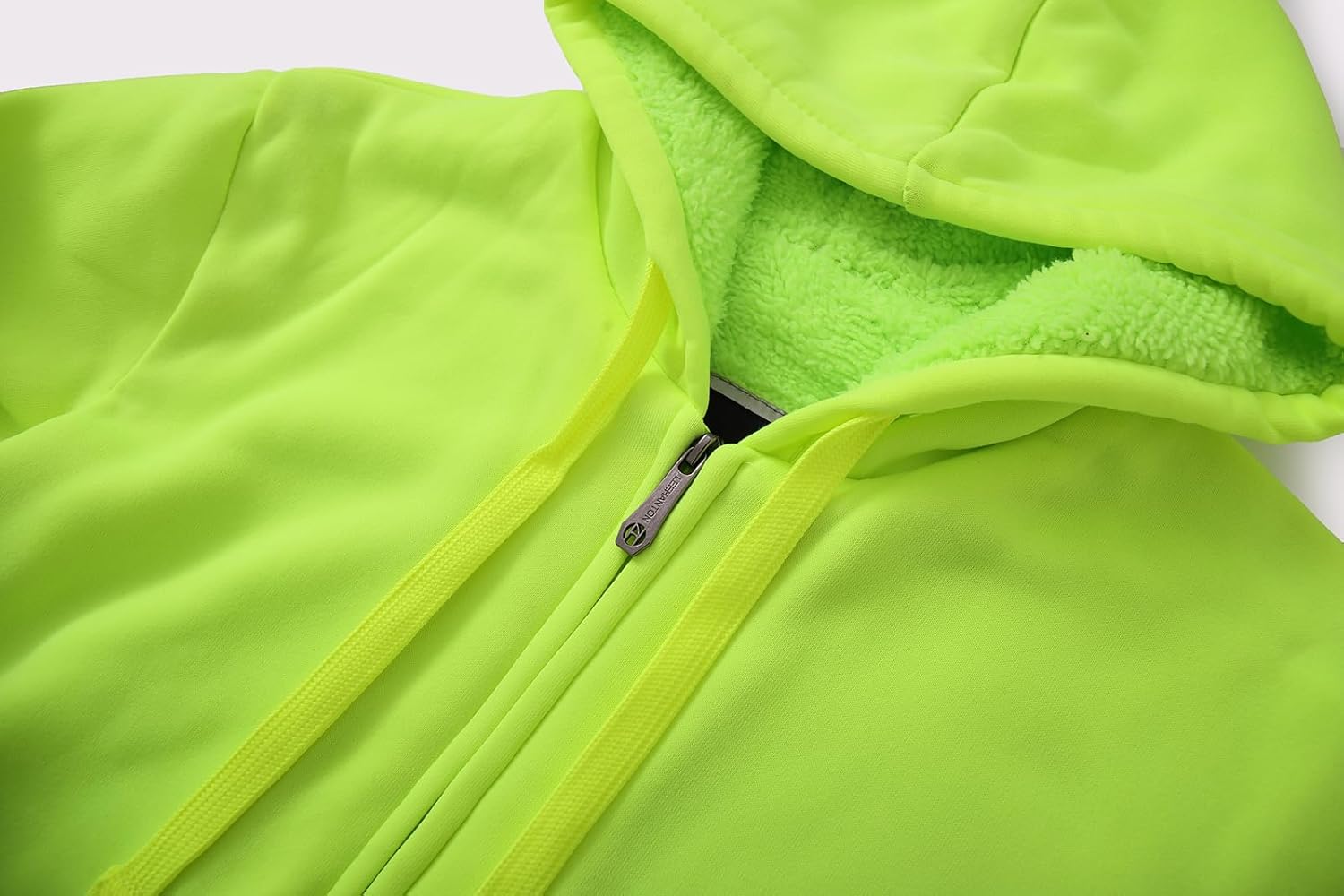 Facitisu Hoodies for Men Heavyweight Full Zip Up Sherpa Lined Fleece Sweatshirt