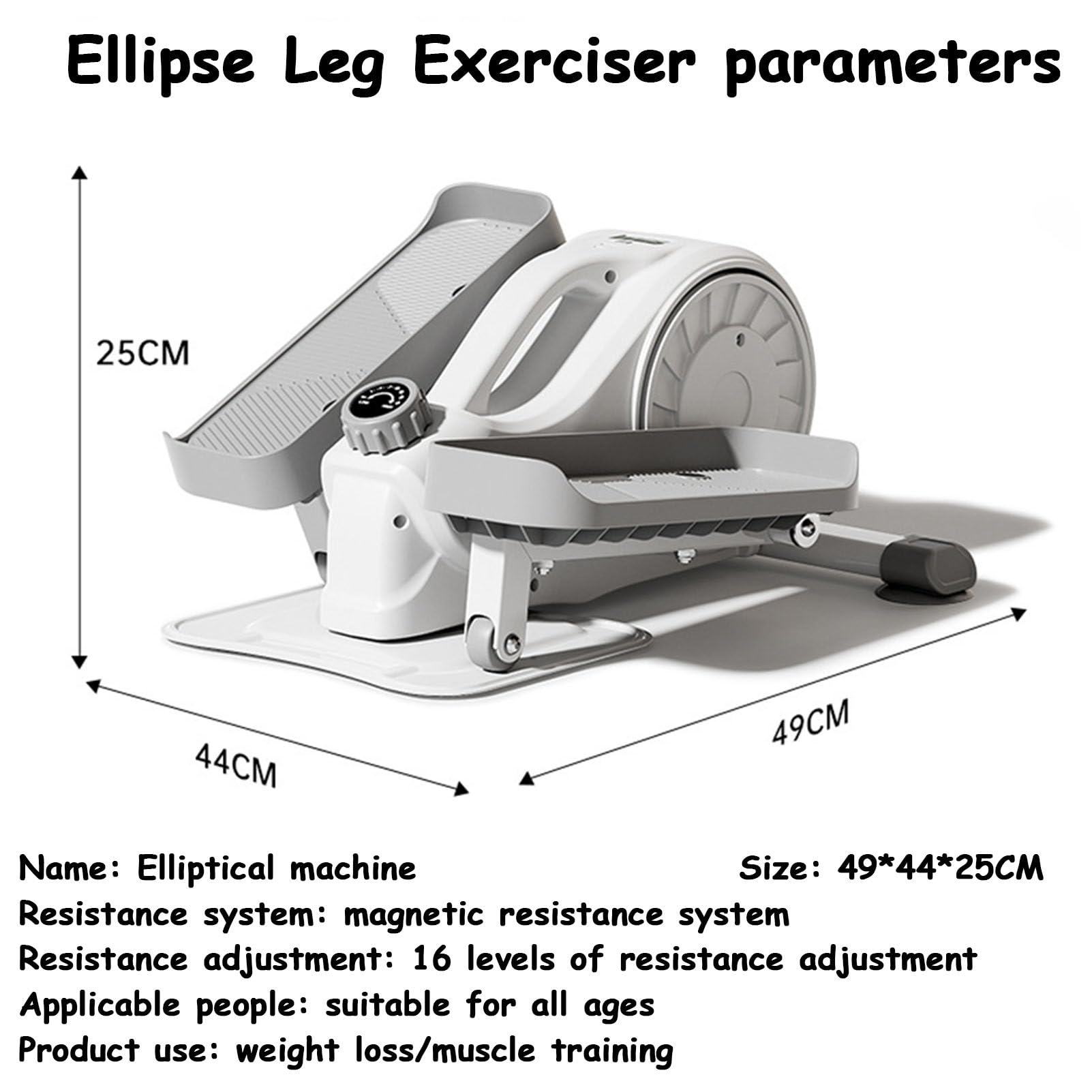 Pedale Elettrico per Esercizi, Macchina ellittica per Esercizi Cardio sotto la scrivania, Cyclette per Anziani, Macchina per Esercizi con Step e pedana per Esercizi con Le Gambe