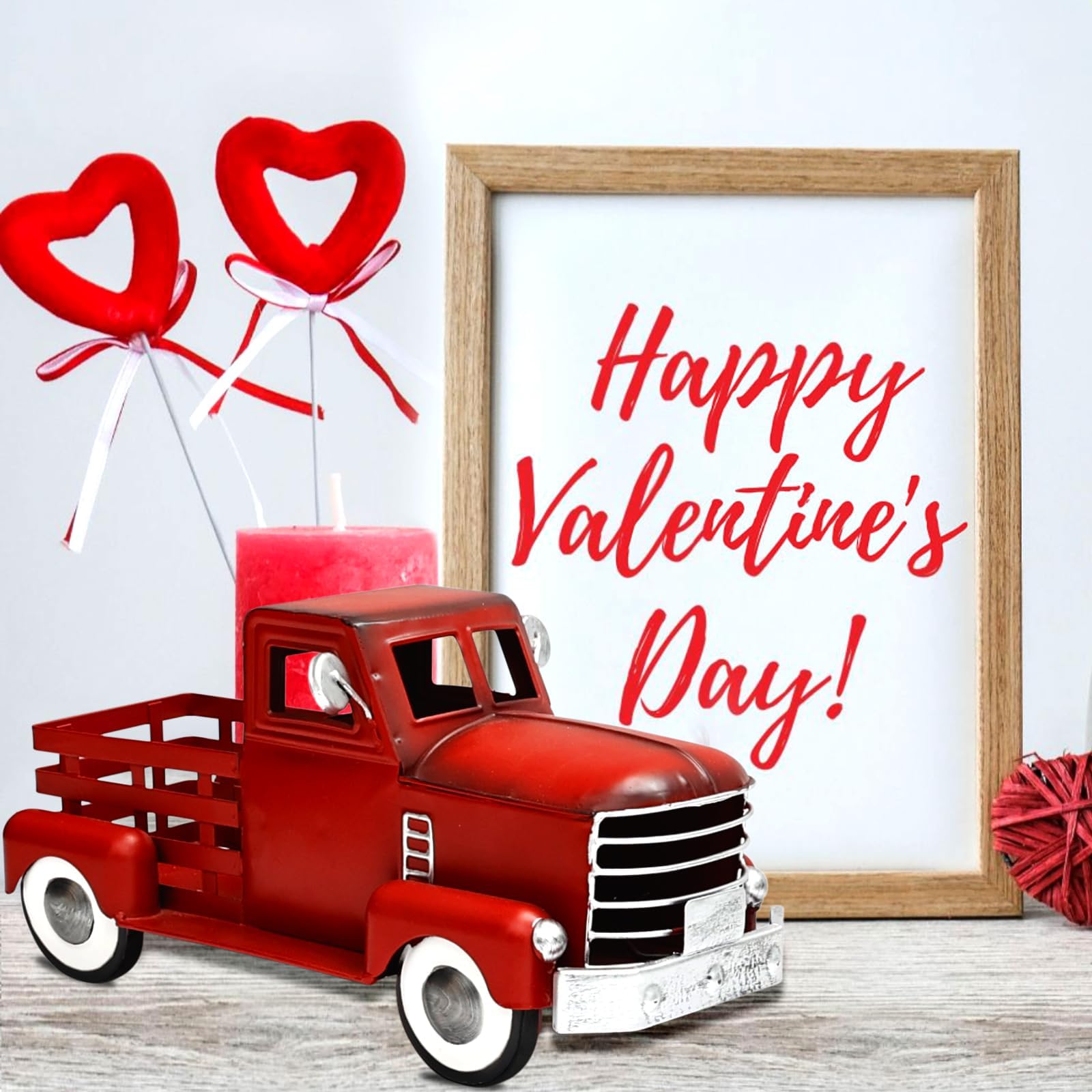 Everydecor Red Metal Truck Christmas Decor Unique Blend