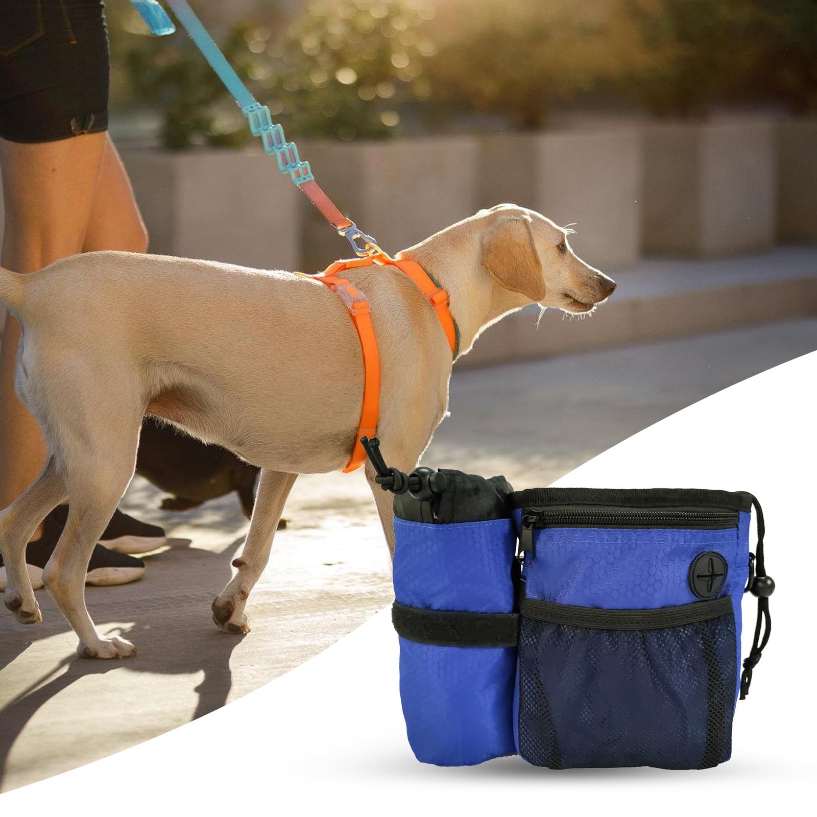 Generico Durevolezza da Passeggio per Cani con Cintura Regolabile Borse per addestramento per Cani Borsa per Impermeabile per addestramento Animali Domestici Accessorio da Passeggio Sottile