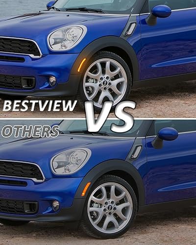 Miniatura 7 de Bestview Conjunto de luz de marcador lateral compatible con MINI Cooper R55 R56 R57 R58 R59 R60 R61 2007-2015, lámparas de parachoques delantero