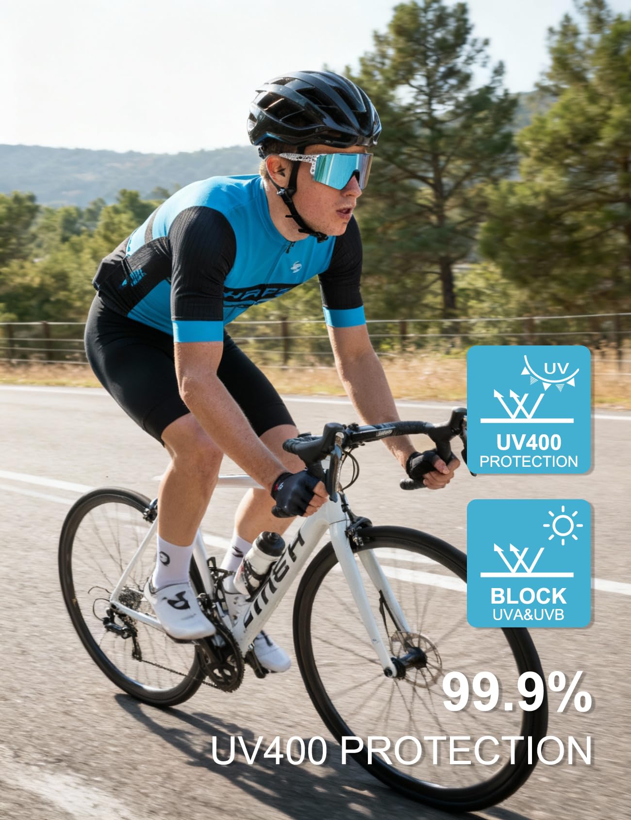 OULAIQI Polarisierte Radsport-Sonnenbrille für Damen und Herren mit 1 oder 3 Wechselgläsern