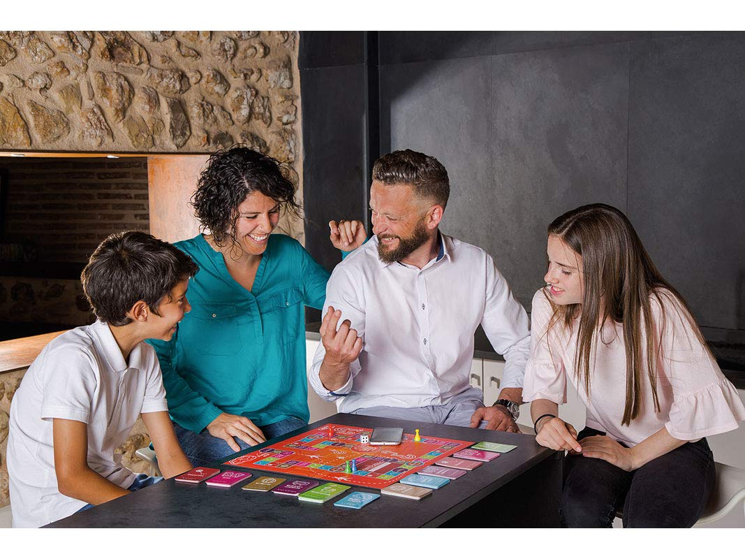 Gioco Da Tavolo Cayro Quizzer - Con App Mobile - Per Bambini E Adulti Dai 6 Anni - 2-4 Giocatori - Domande Personalizzate Per Età - 4
