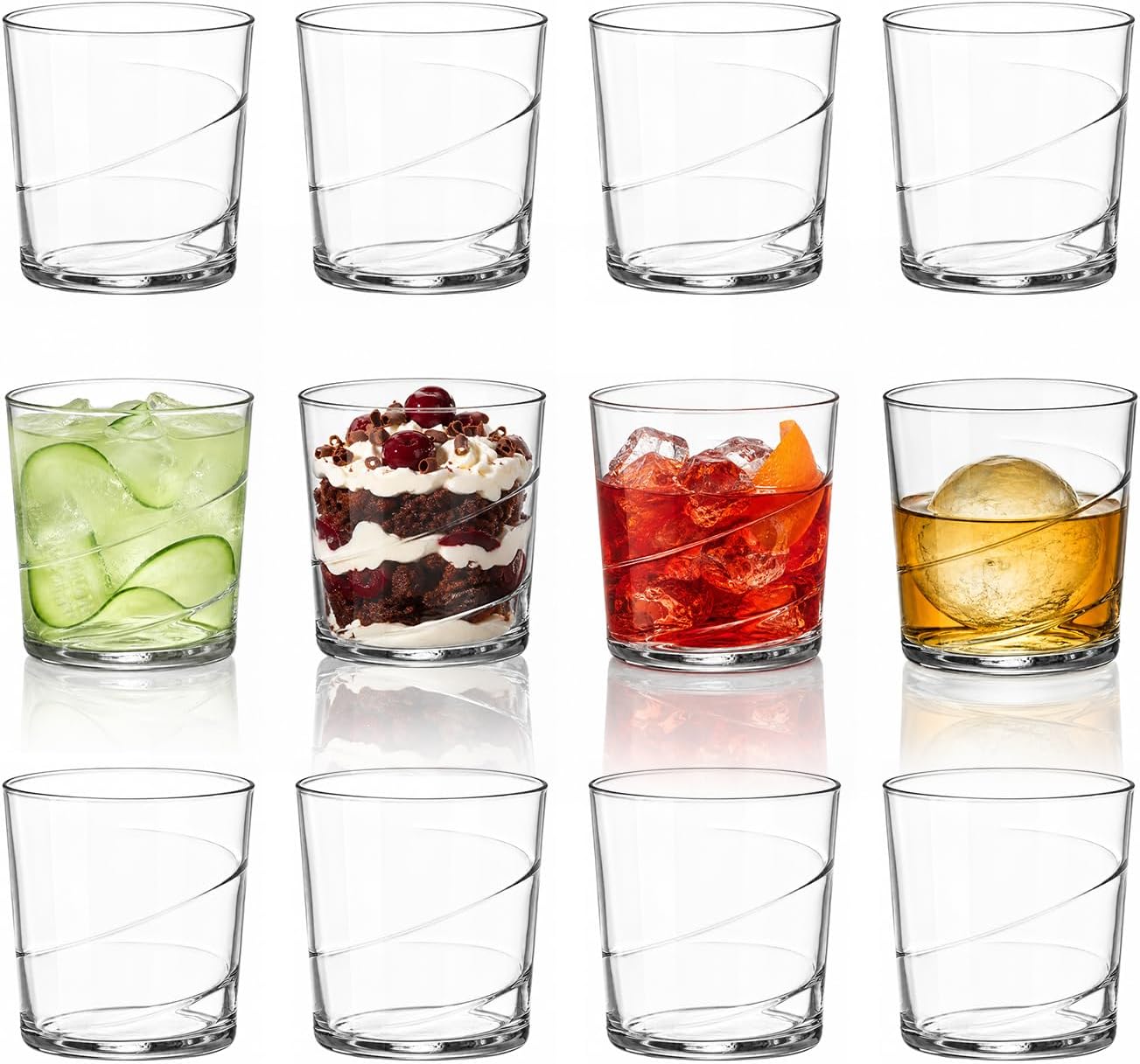 Bormioli Rocco Bodega Swirl Negroni, 12 Oz - Clear, Set of 12