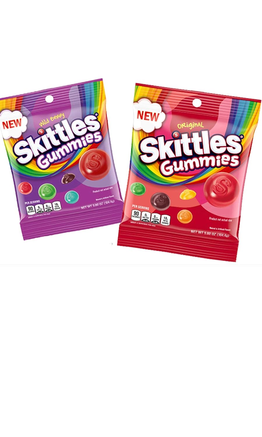 SKITTLES Gummy Candy Original and Wild Berry Sharing Size