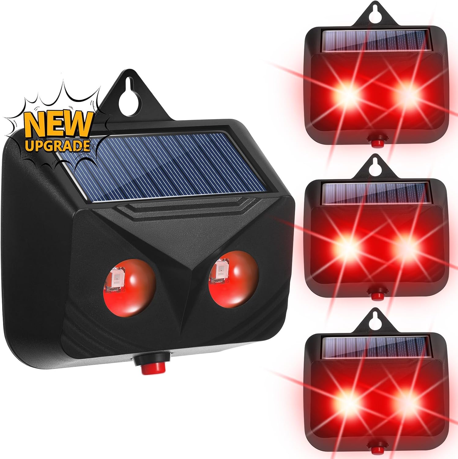 4 Pcs Solar Nocturnal Animal Repeller Predator Lights for