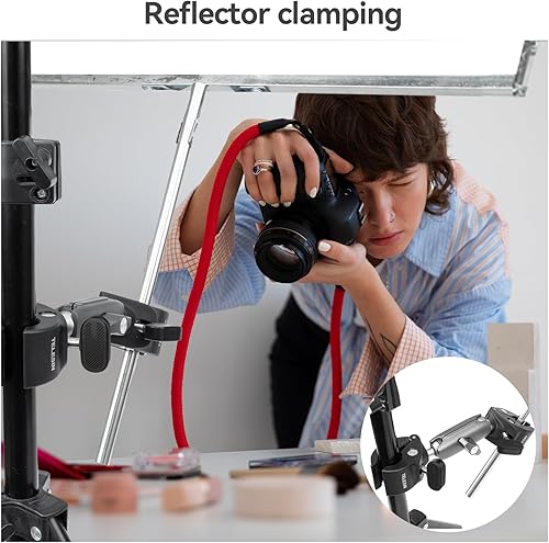 Miniatura 3 de Soporte de abrazadera de doble bola + adaptador para GoPro Insta360 + clip de teléfono, extensión de manillar de motocicleta de bicicleta, soporte