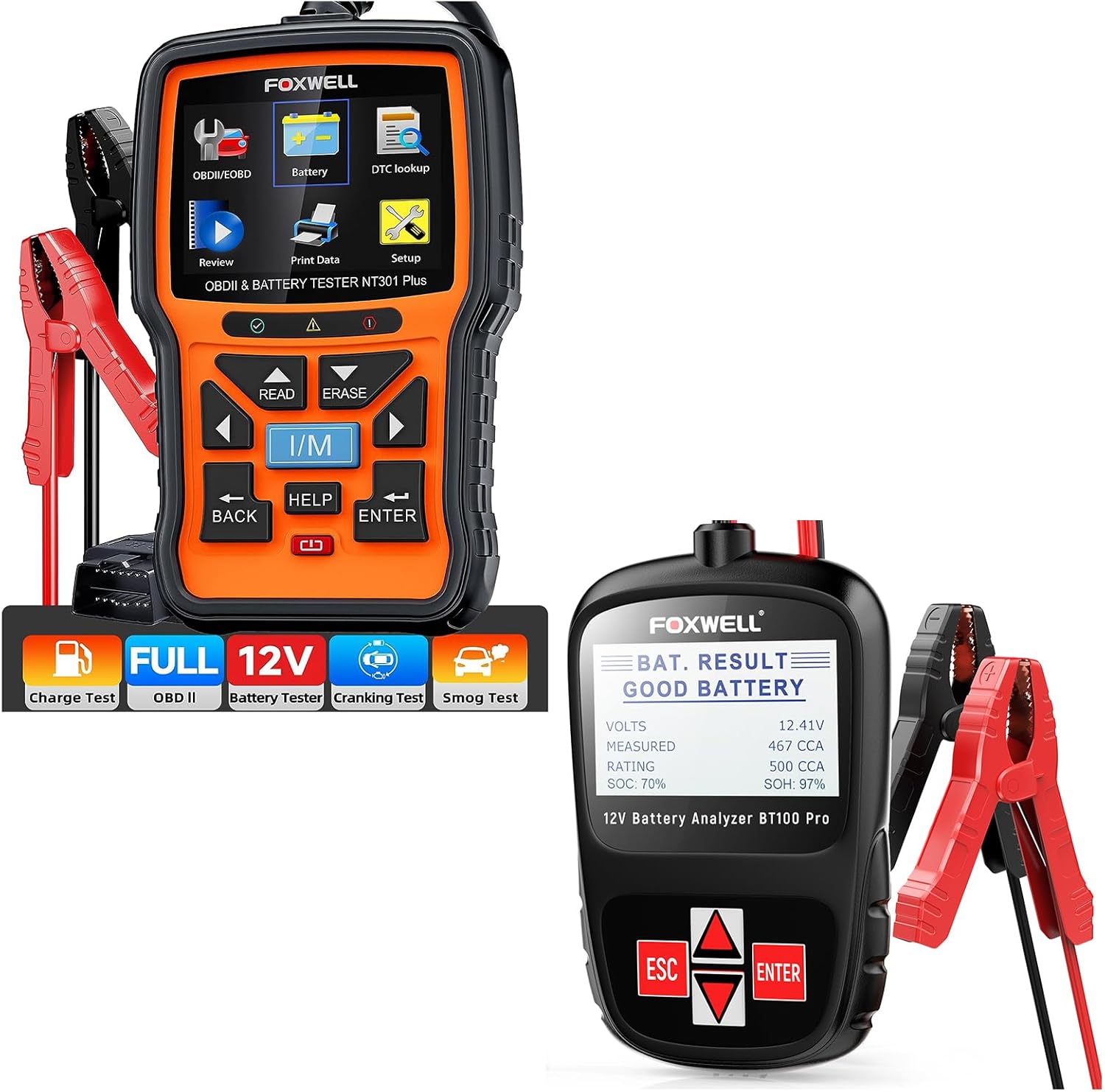 FOXWELL BT100 Pro 12V Car Battery Tester, Automotive