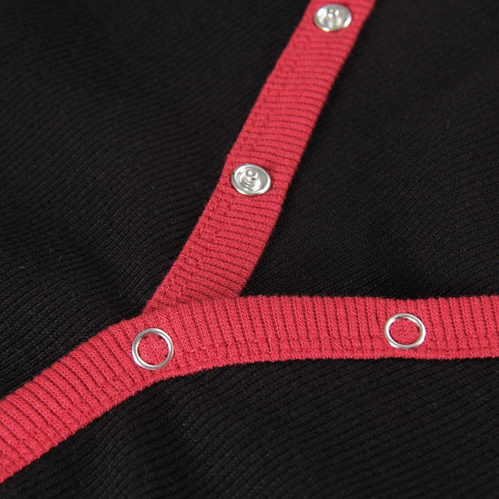 Roselux Women's Sexy Deep V Neck Shorts Long Sleeve Knitted One Piece Bodysuit Sexy Pajama Onesie Bodycon Rompers Overall - Image 4