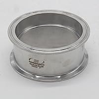 Vista 2 de HFS (R) Placa de filtro sinterizada de triple abrazadera de 4 pulgadas con filtro de acero inoxidable 304 de 1 micra