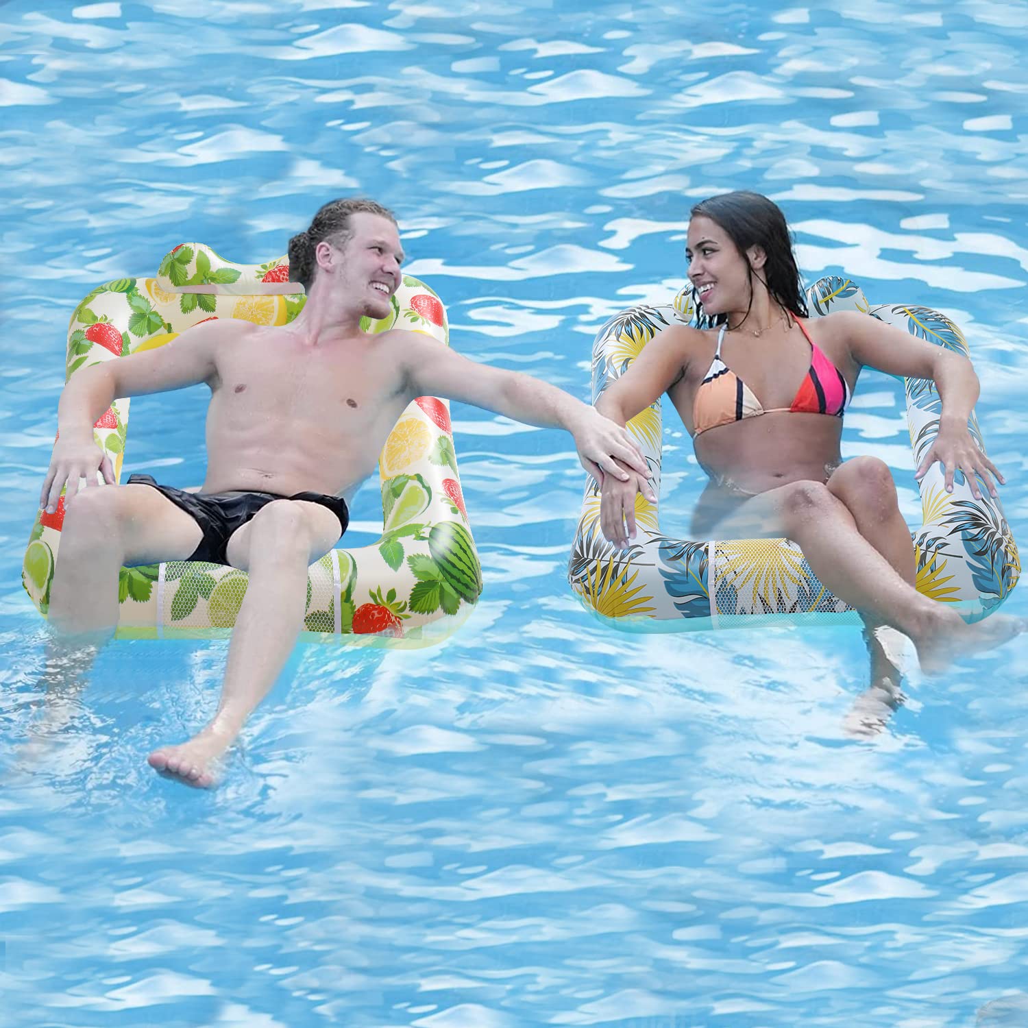 AuoFon2 Pack Pool Chair Float for Adults – Zero Gravity Pool Floats – Multipurpose for Adults and Kids Floating