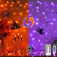 Vista 14 de suddus Luces de Cortina para Dormitorio, 90 Luces LED de Cadena Colgantes para Exteriores, Luces de Cortina de Hadas para Interiores para Navidad