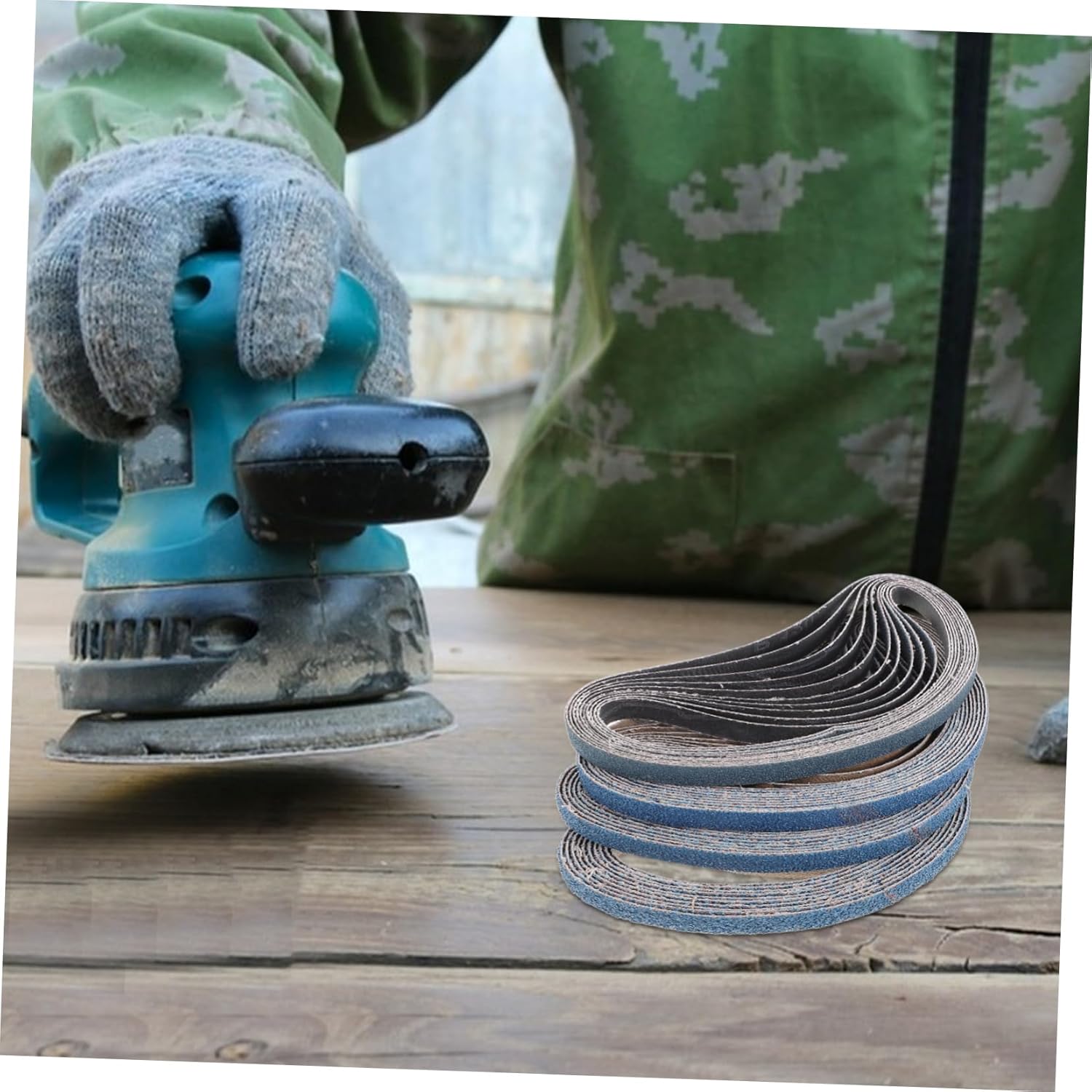 Veemoon 40pcs Zirconia Sanding Belts Grits for Metal and Polishing Abrasive Sandpaper for Projects