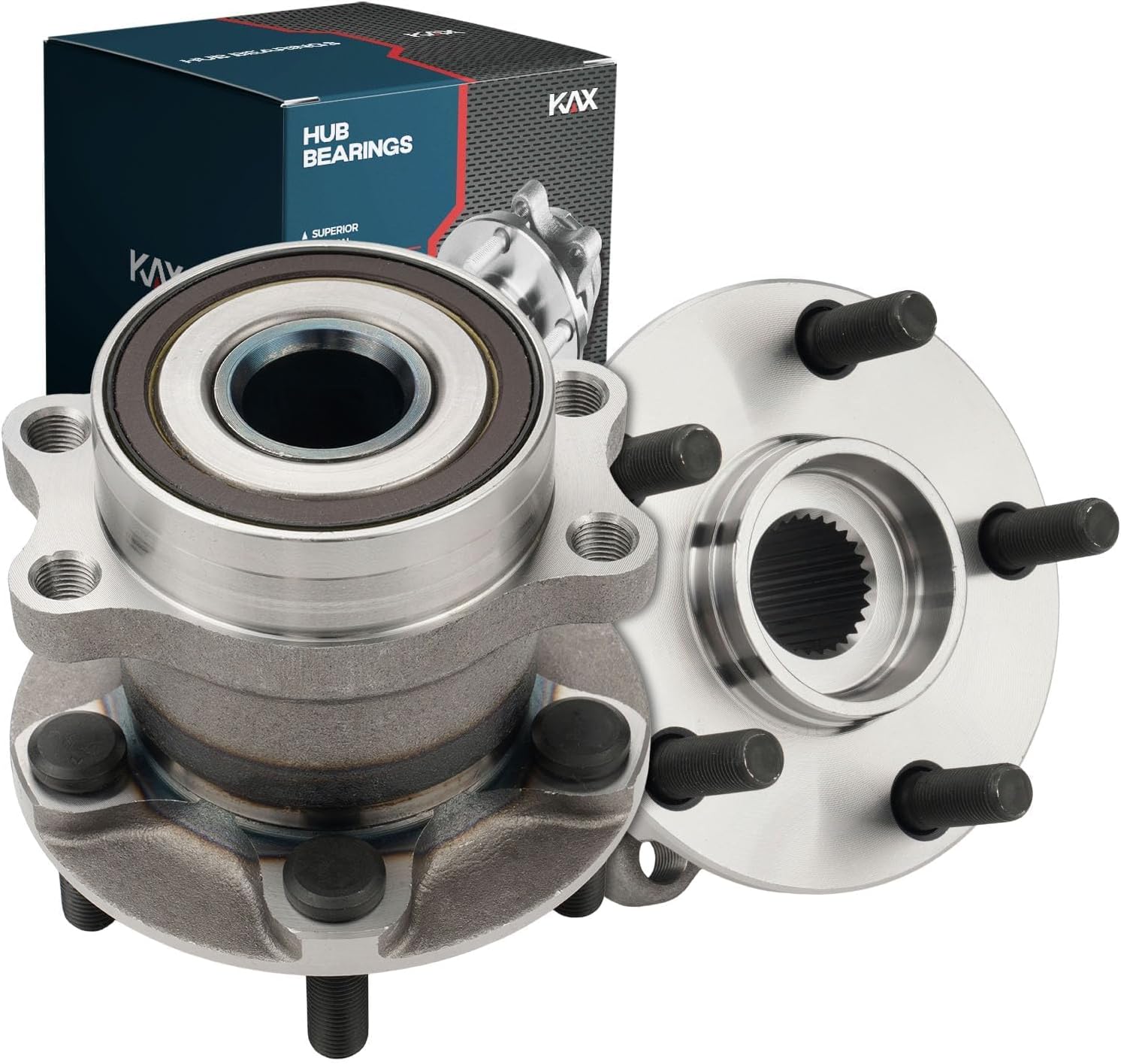 KAX 512518 Pair Rear Wheel Bearing Hub Assemblies Compatible with 2014-2018 Subaru Forester, 2016-2021 Subaru Crosstrek, 2012-2021 Subaru Impreza, 2013-2015 Subaru XV Crosstrek 5 Lugs W/ABS