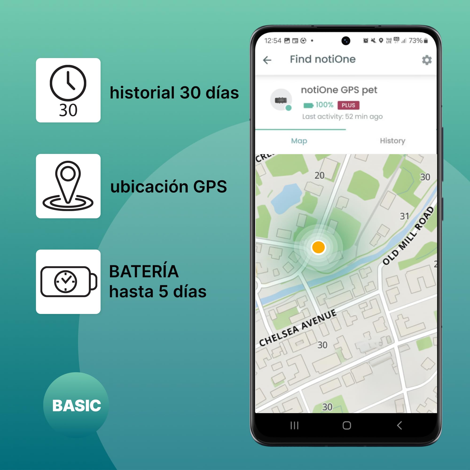 Localizador GPS para Perros Basic sin suscripción | Mini localizador GPS Perros y Gatos- Collar | Funciona en un país Europeo a elección