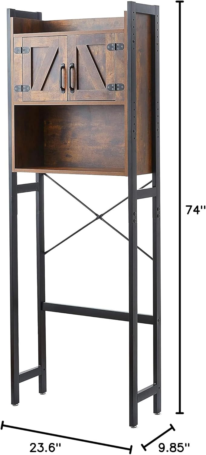 Yak About It® Dorm Hutch - Over The Fridge Organizer - Dark Wood Walnut